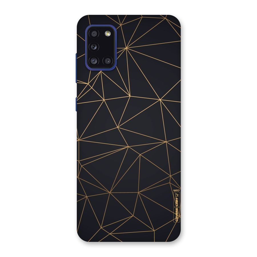 Black Golden Lines Back Case for Galaxy A31