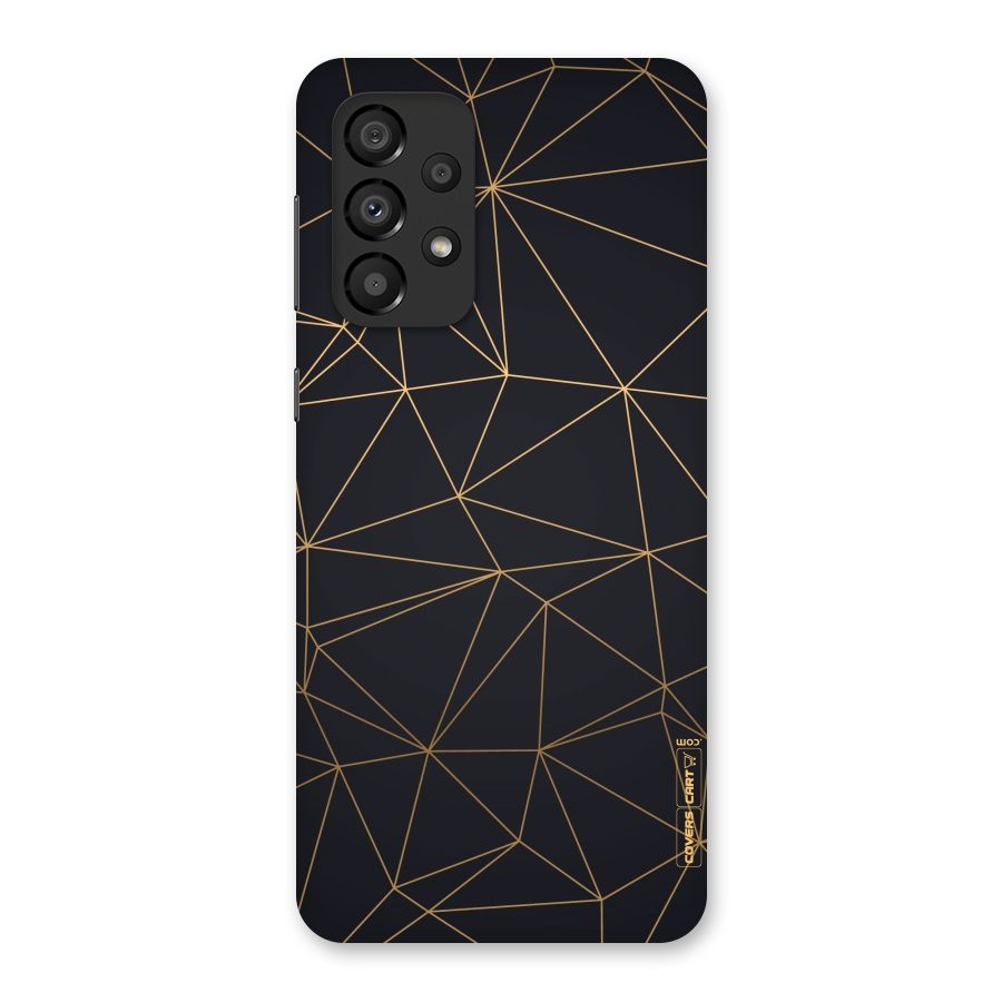 Black Golden Lines Back Case for Galaxy A33 5G
