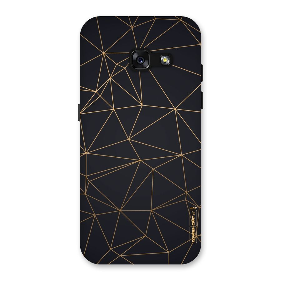 Black Golden Lines Back Case for Galaxy A3 (2017)