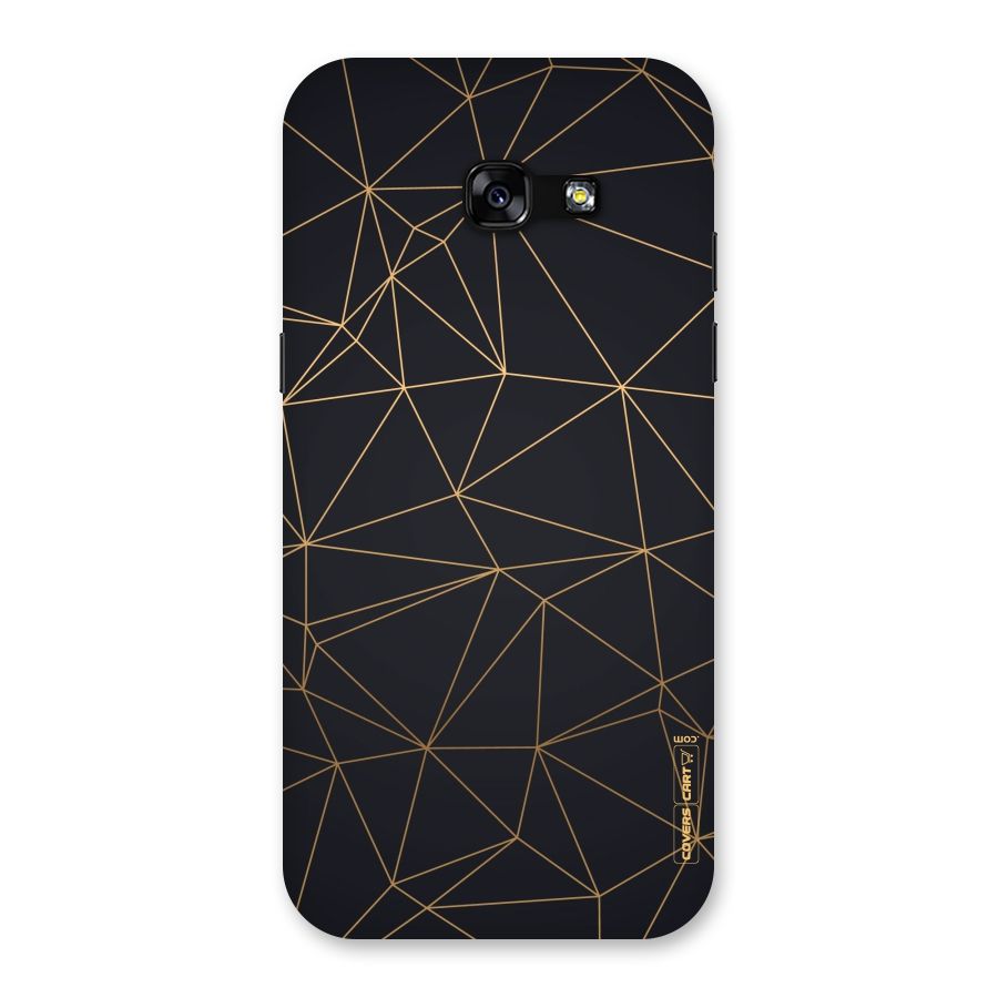 Black Golden Lines Back Case for Galaxy A5 2017
