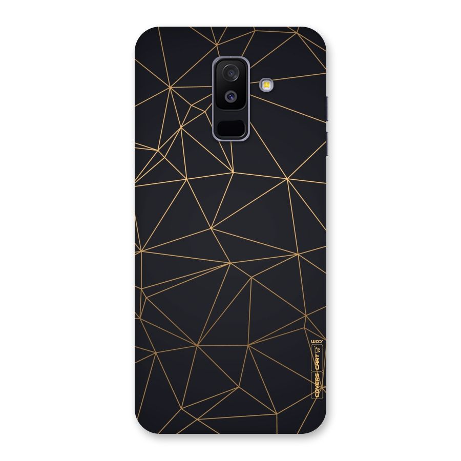 Black Golden Lines Back Case for Galaxy A6 Plus