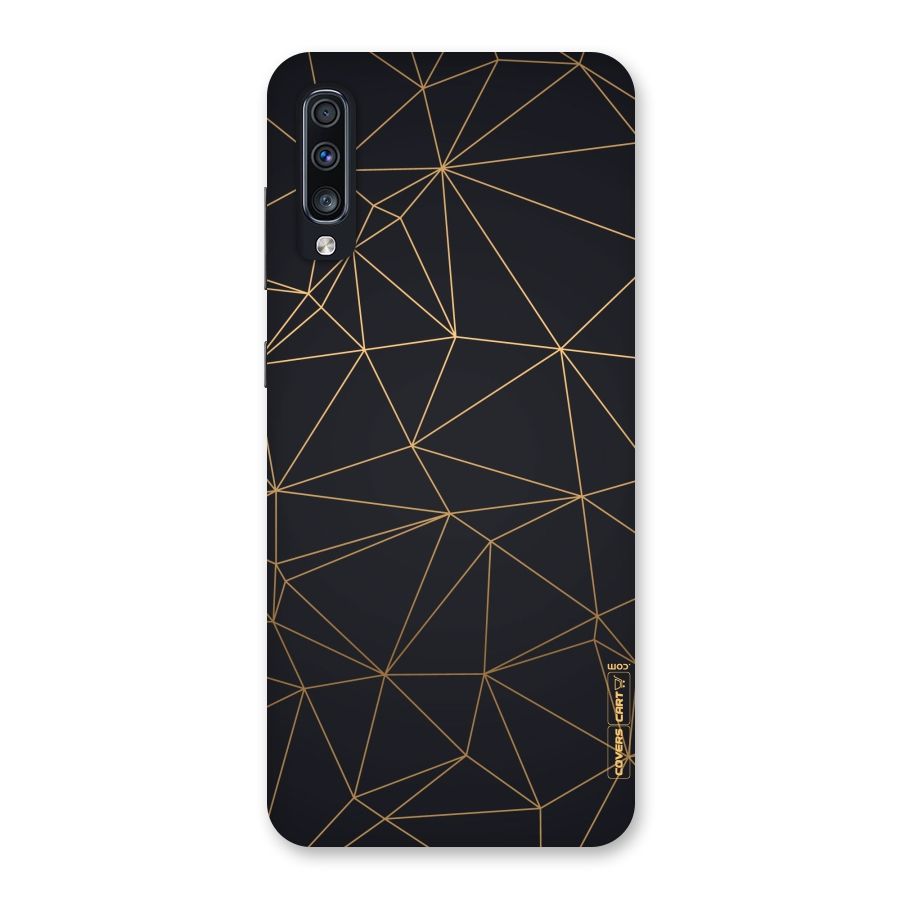 Black Golden Lines Back Case for Galaxy A70s