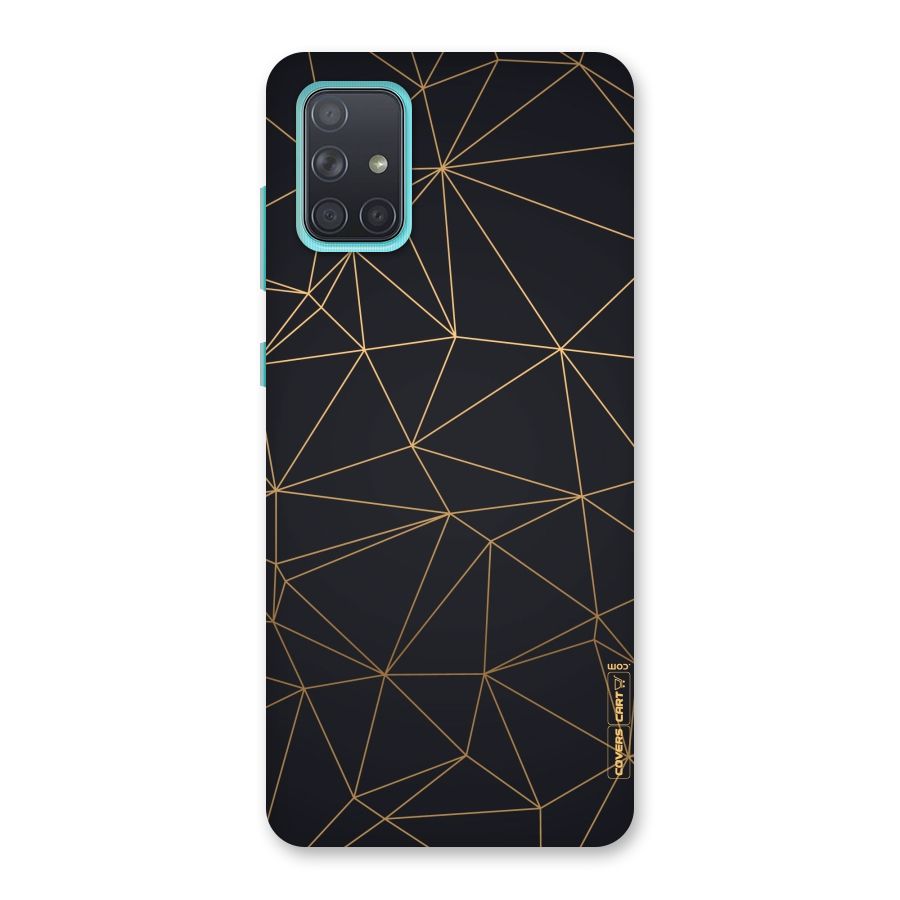 Black Golden Lines Back Case for Galaxy A71