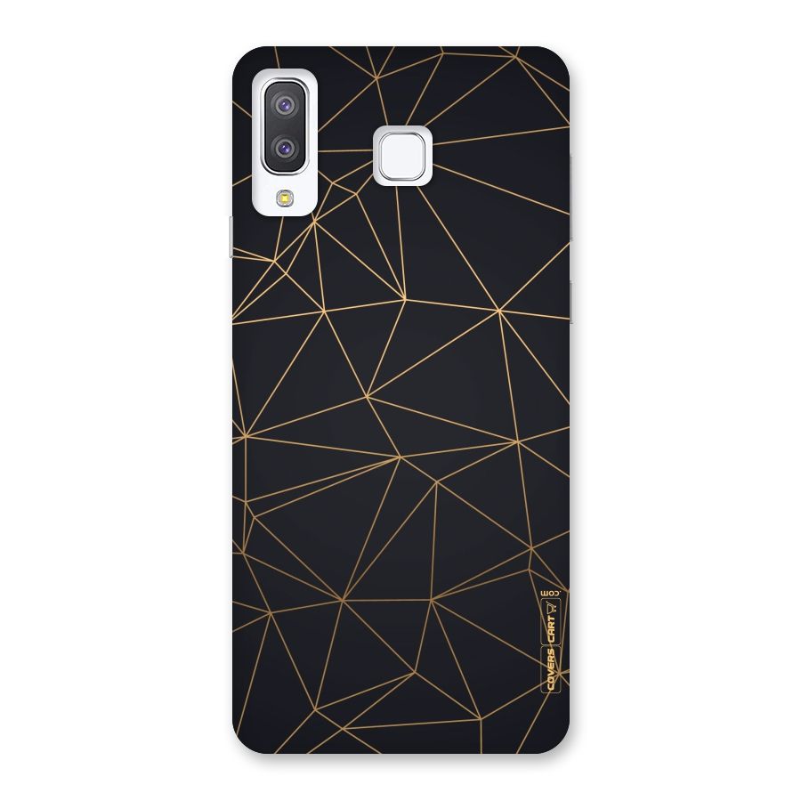 Black Golden Lines Back Case for Galaxy A8 Star