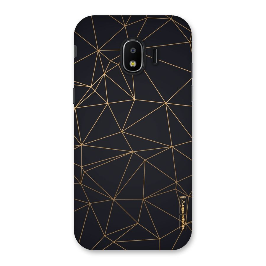 Black Golden Lines Back Case for Galaxy J2 Pro 2018
