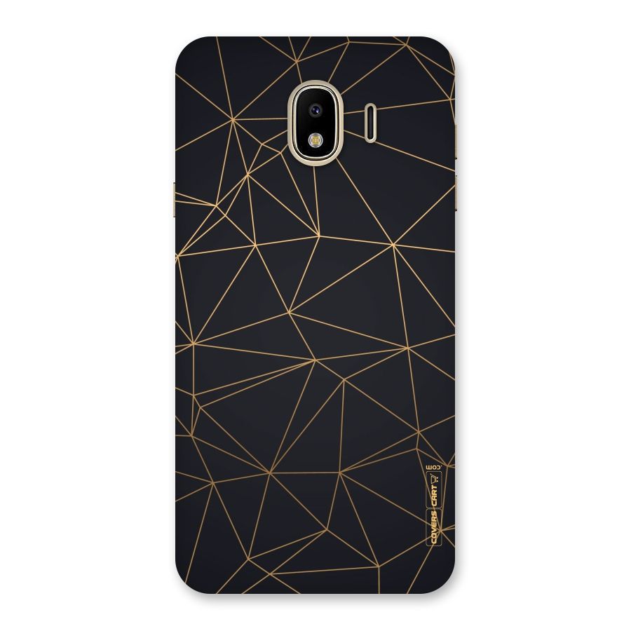 Black Golden Lines Back Case for Galaxy J4