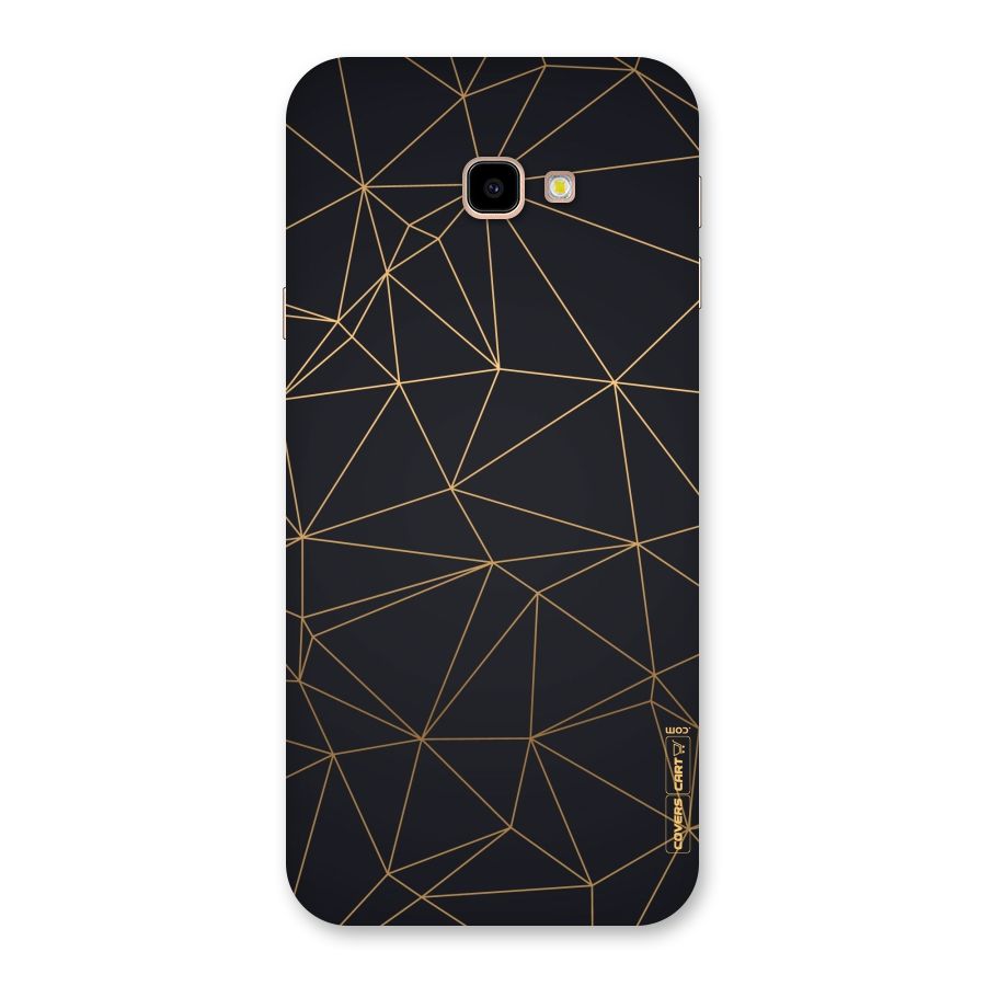 Black Golden Lines Back Case for Galaxy J4 Plus