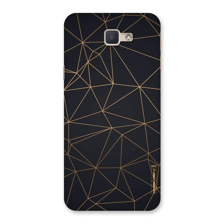 Black Golden Lines Back Case for Galaxy J5 Prime