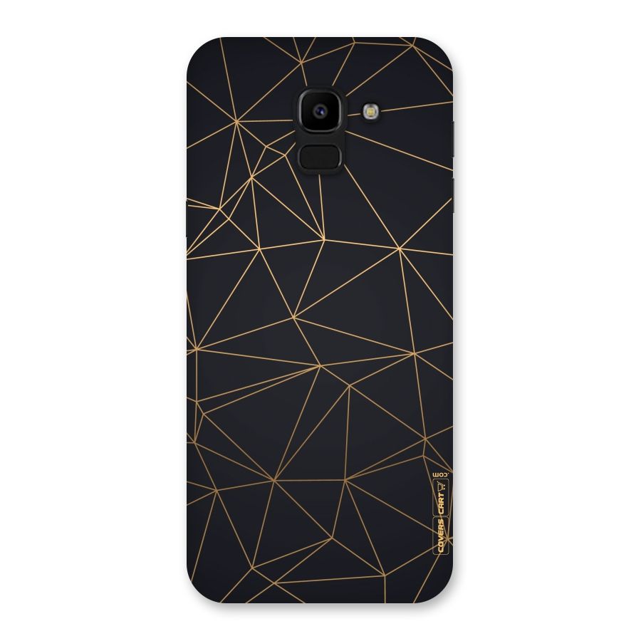 Black Golden Lines Back Case for Galaxy J6
