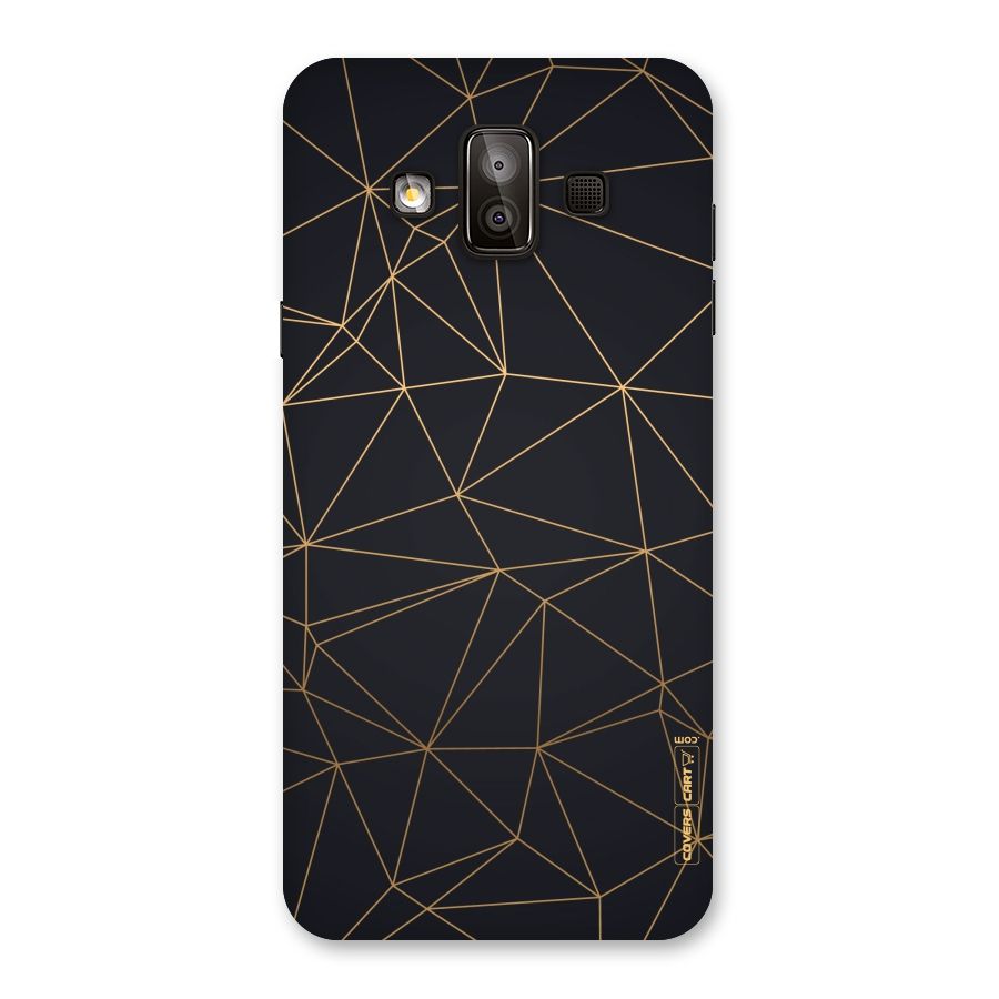 Black Golden Lines Back Case for Galaxy J7 Duo
