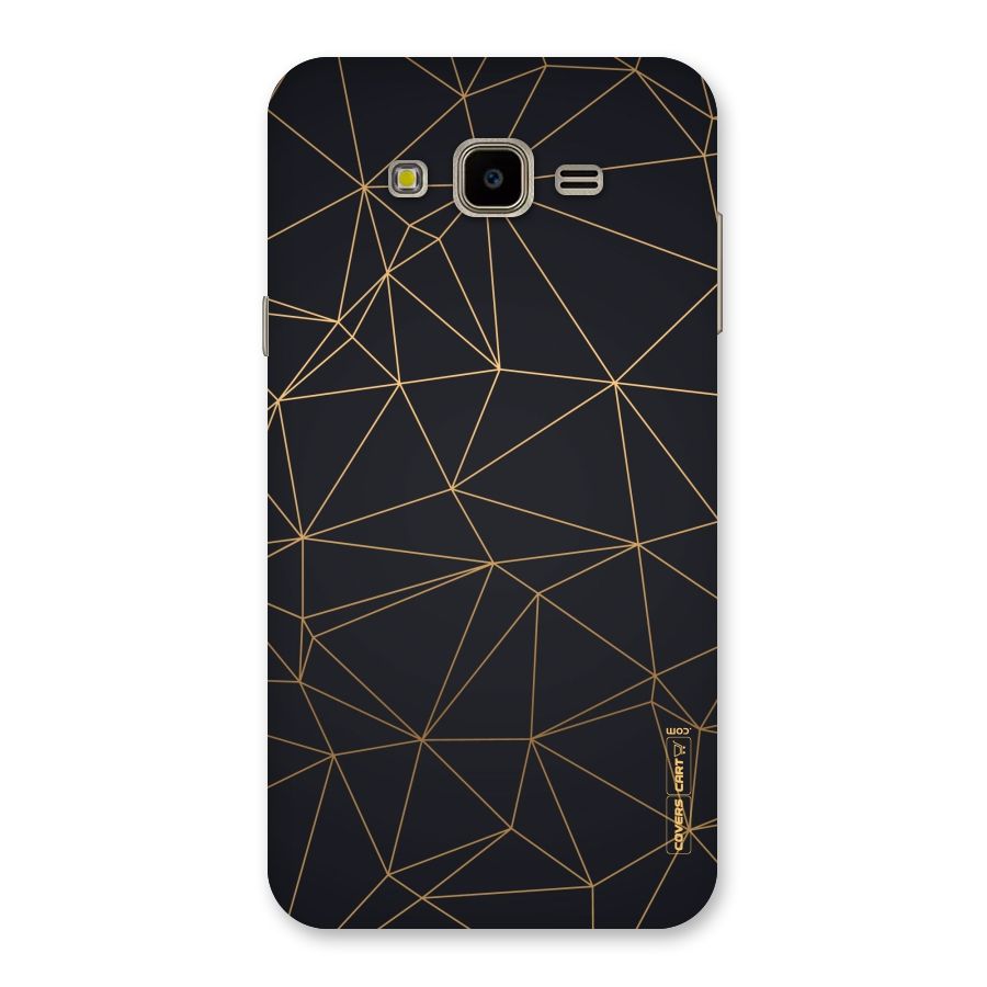 Black Golden Lines Back Case for Galaxy J7 Nxt