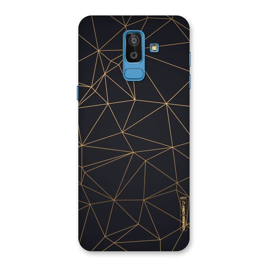 Black Golden Lines Back Case for Galaxy J8