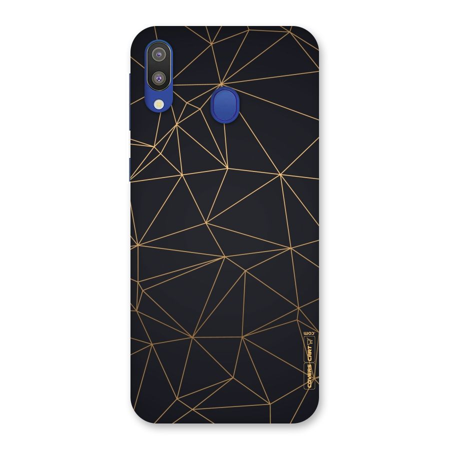 Black Golden Lines Back Case for Galaxy M20