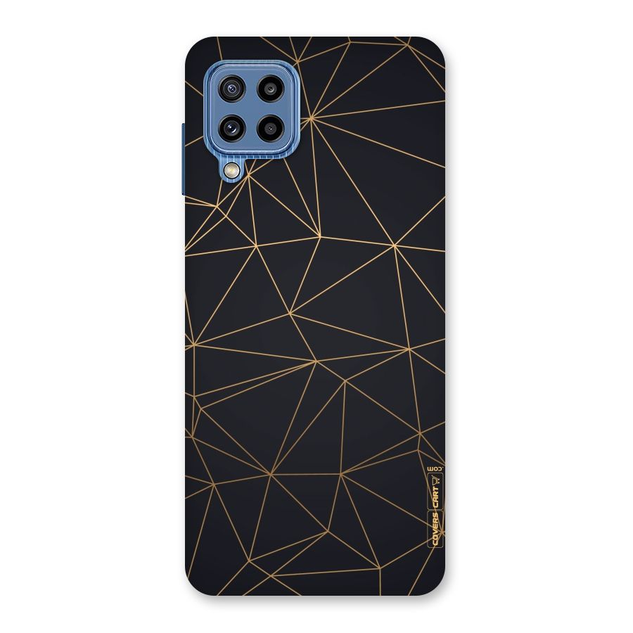 Black Golden Lines Back Case for Galaxy M32