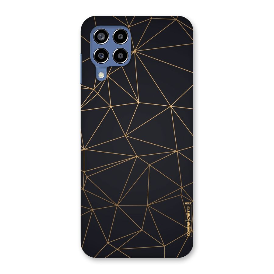 Black Golden Lines Back Case for Galaxy M53 5G