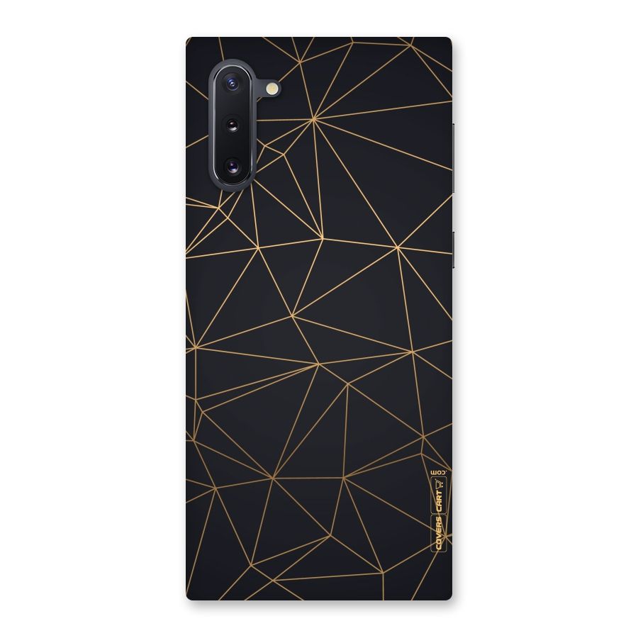 Black Golden Lines Back Case for Galaxy Note 10
