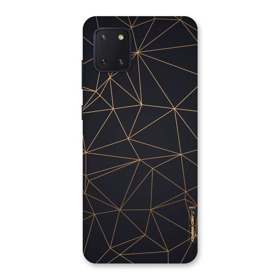 Black Golden Lines Back Case for Galaxy Note 10 Lite