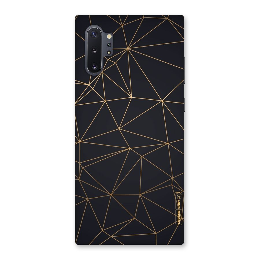 Black Golden Lines Back Case for Galaxy Note 10 Plus
