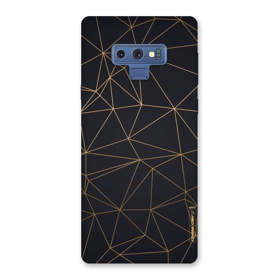 Black Golden Lines Back Case for Galaxy Note 9