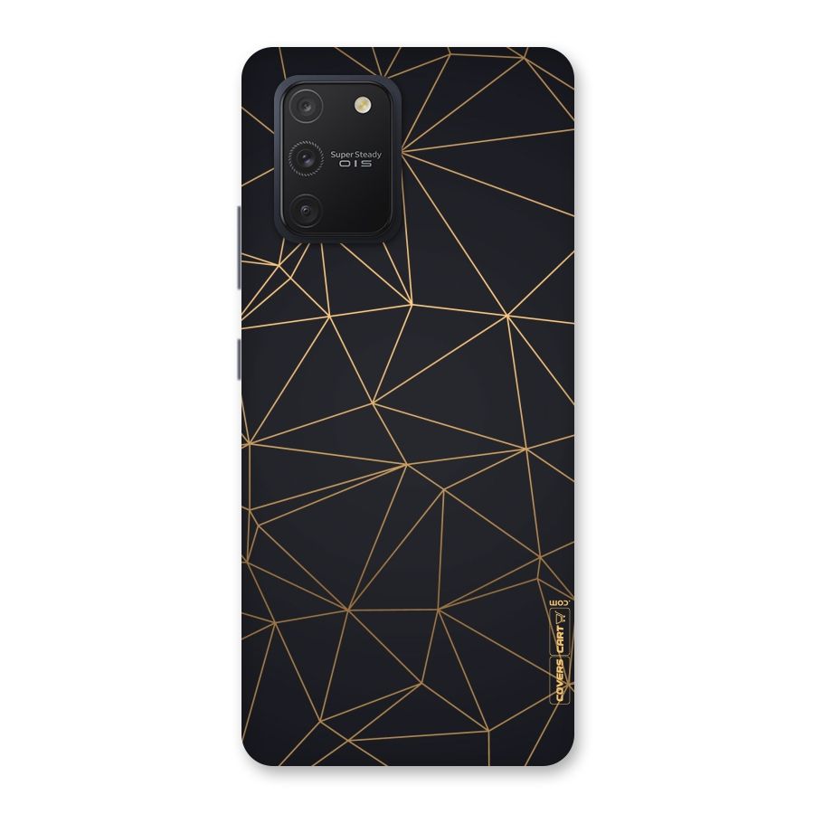 Black Golden Lines Back Case for Galaxy S10 Lite