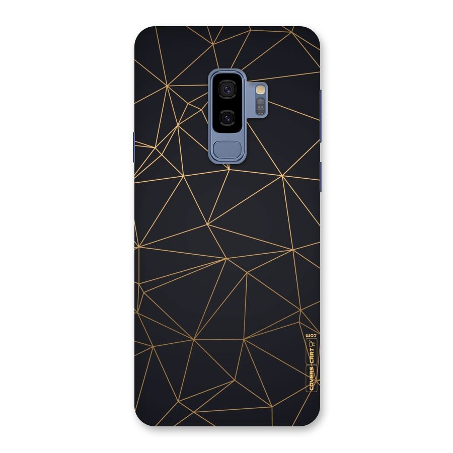 Black Golden Lines Back Case for Galaxy S9 Plus