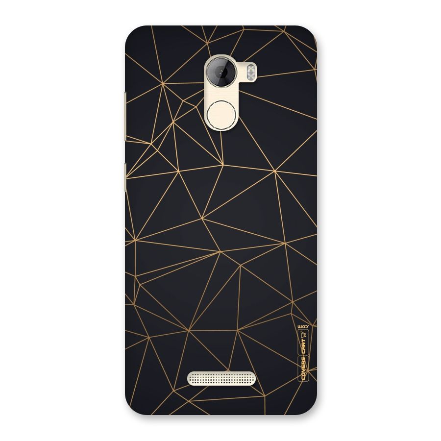 Black Golden Lines Back Case for Gionee A1 LIte