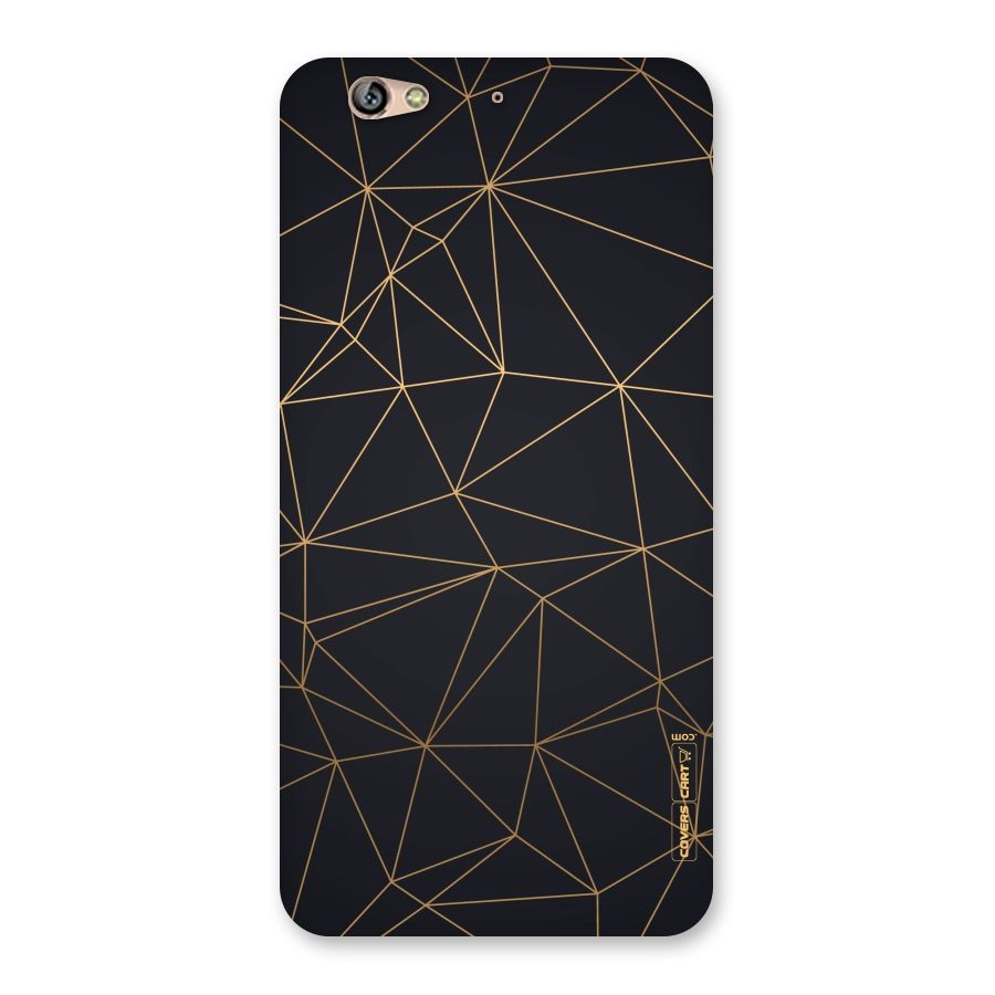 Black Golden Lines Back Case for Gionee S6