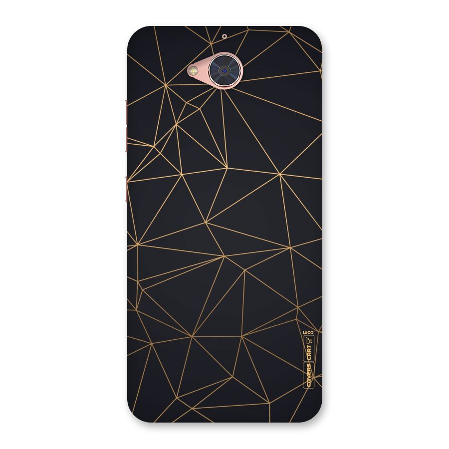 Black Golden Lines Back Case for Gionee S6 Pro