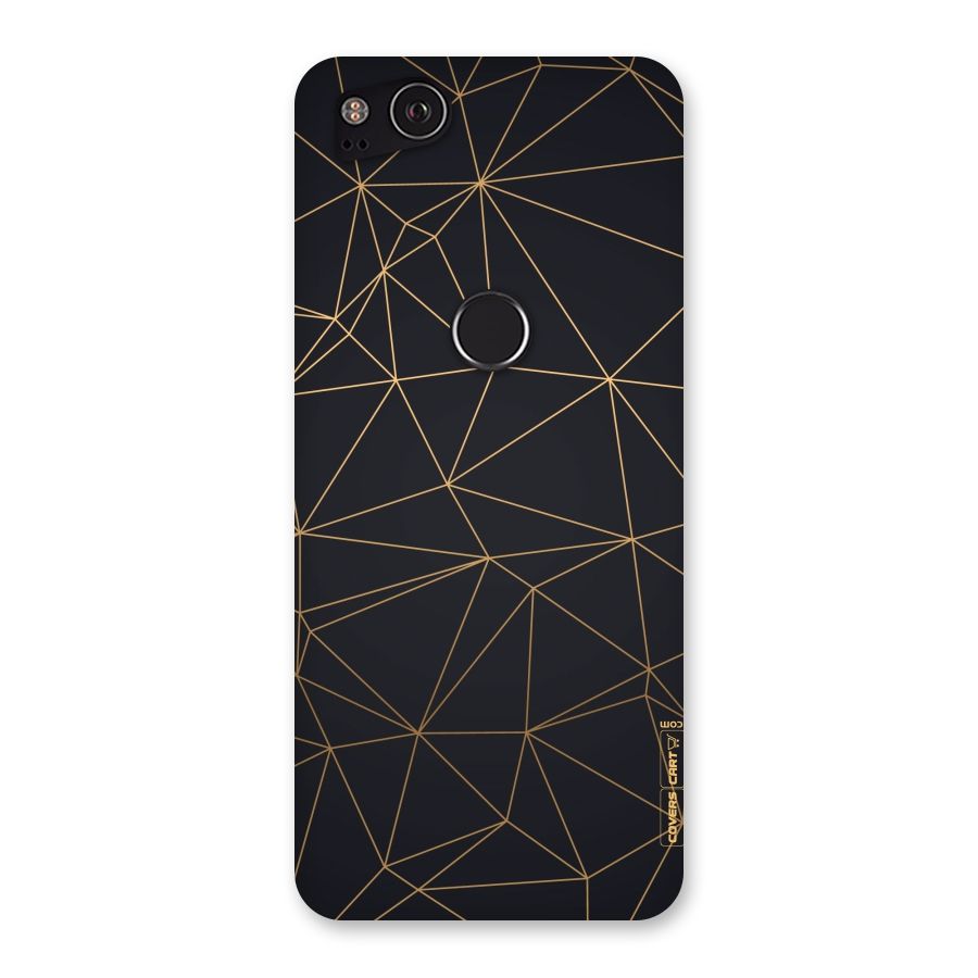 Black Golden Lines Back Case for Google Pixel 2