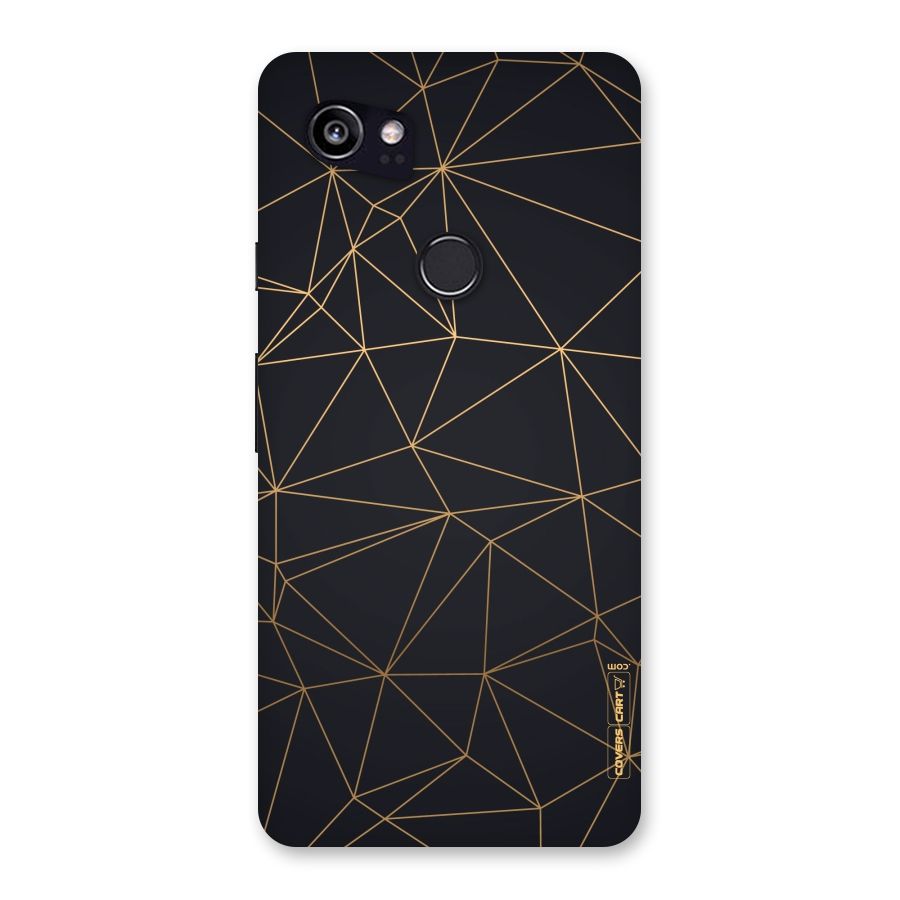 Black Golden Lines Back Case for Google Pixel 2 XL
