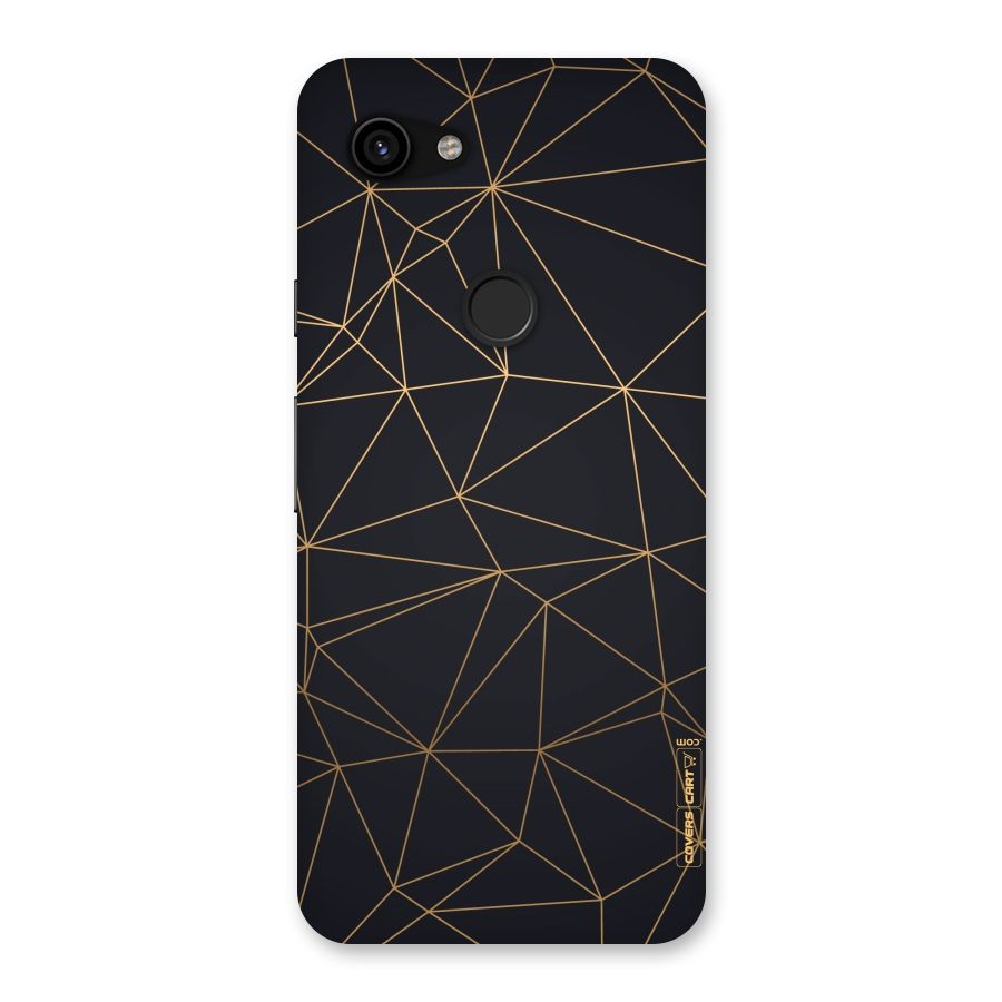 Black Golden Lines Back Case for Google Pixel 3a