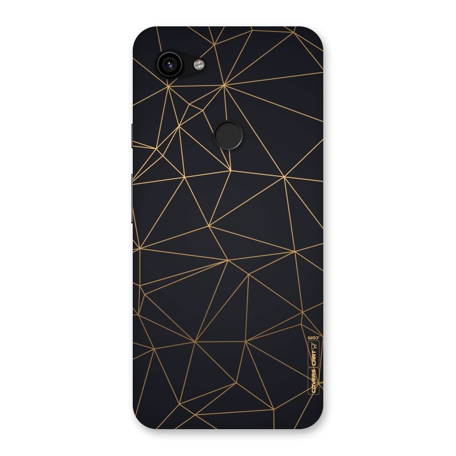 Black Golden Lines Back Case for Google Pixel 3a XL