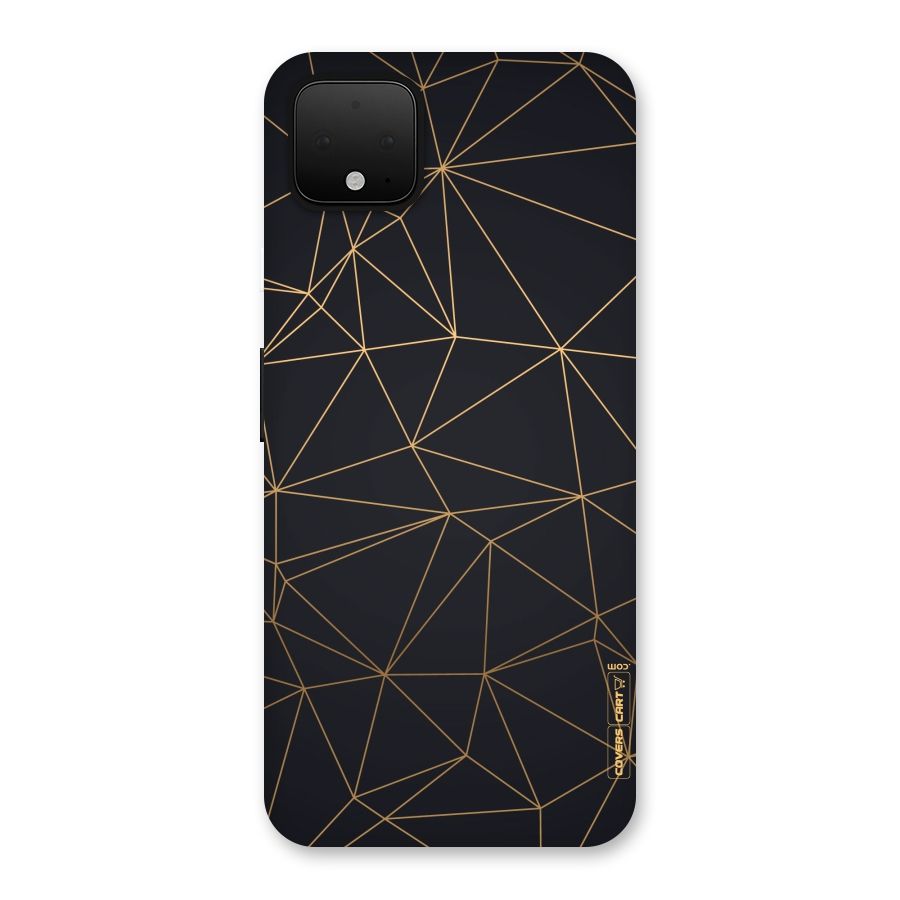 Black Golden Lines Back Case for Google Pixel 4 XL