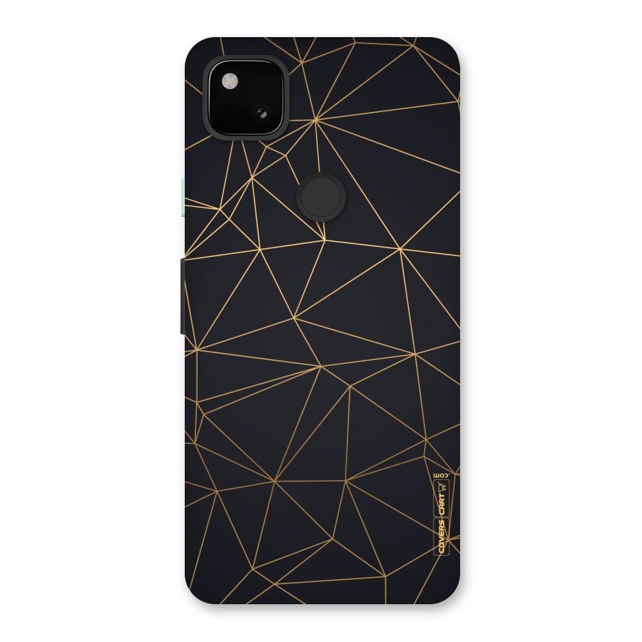 Black Golden Lines Back Case for Google Pixel 4a