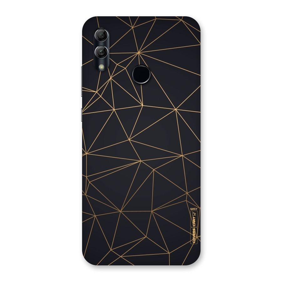 Black Golden Lines Back Case for Honor 10 Lite
