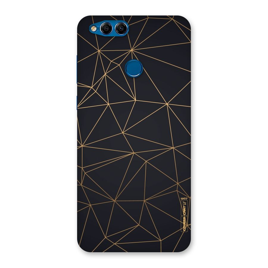 Black Golden Lines Back Case for Honor 7X