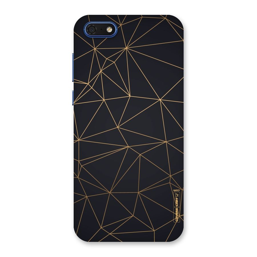 Black Golden Lines Back Case for Honor 7s