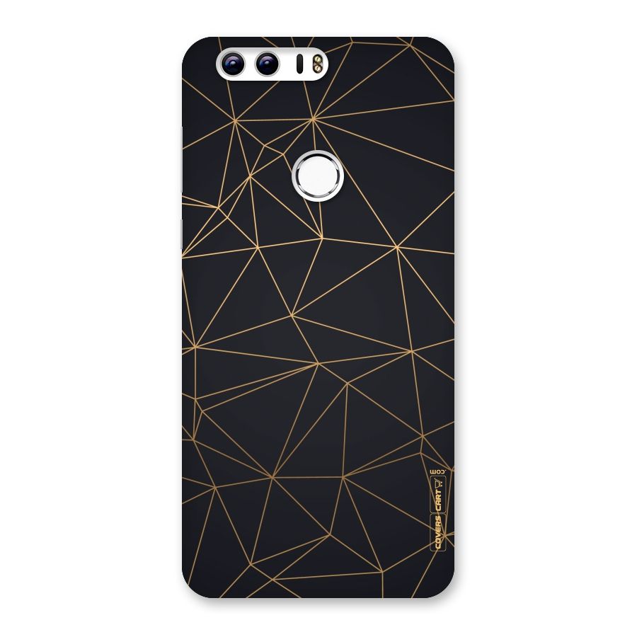 Black Golden Lines Back Case for Honor 8