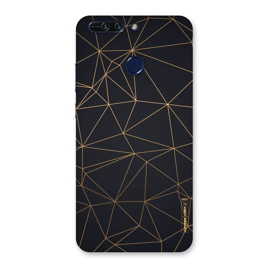 Black Golden Lines Back Case for Honor 8 Pro