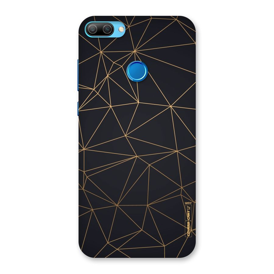 Black Golden Lines Back Case for Honor 9N