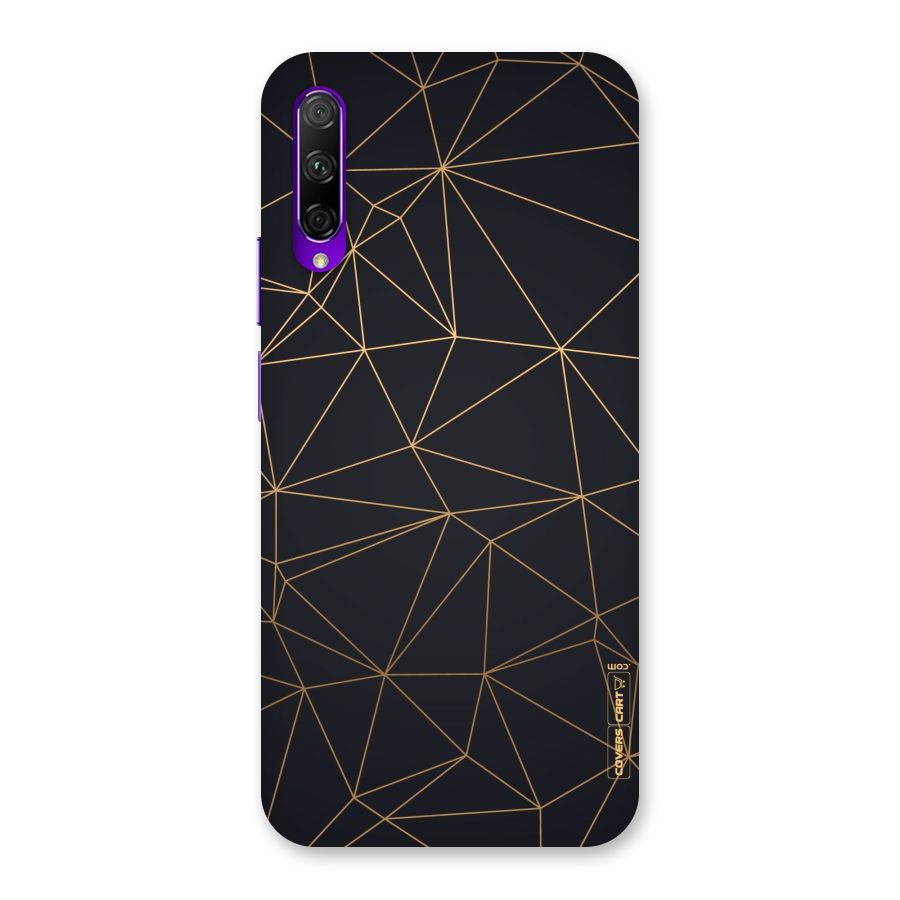 Black Golden Lines Back Case for Honor 9X Pro