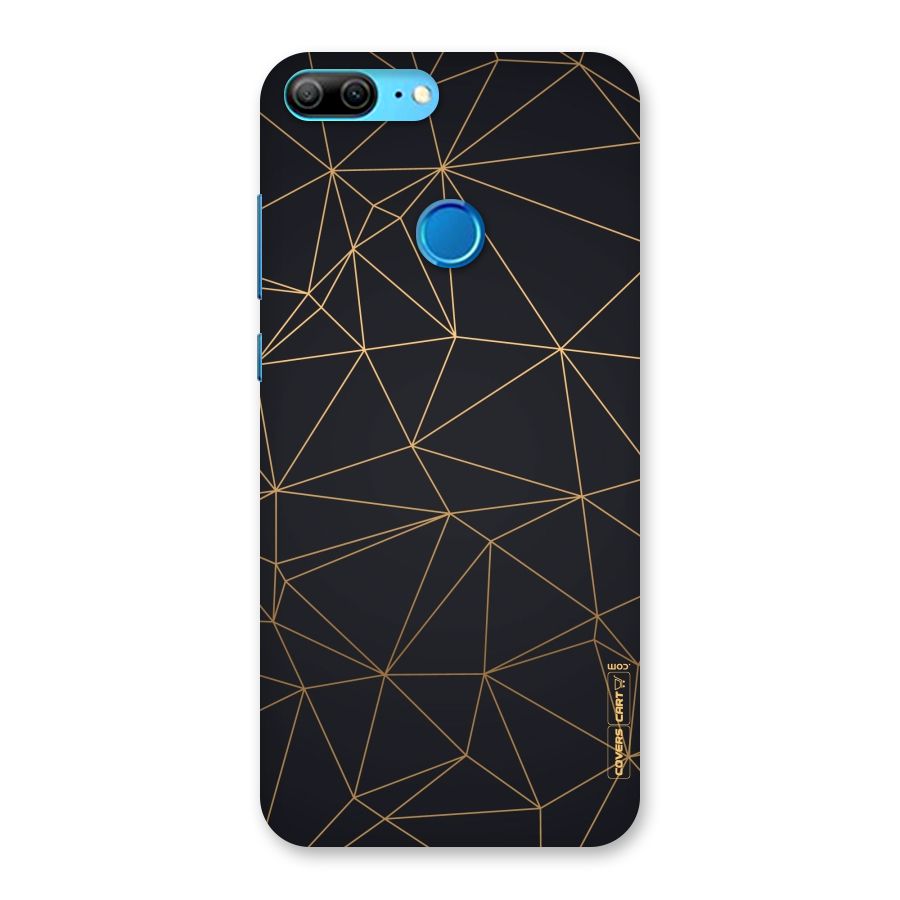 Black Golden Lines Back Case for Honor 9 Lite