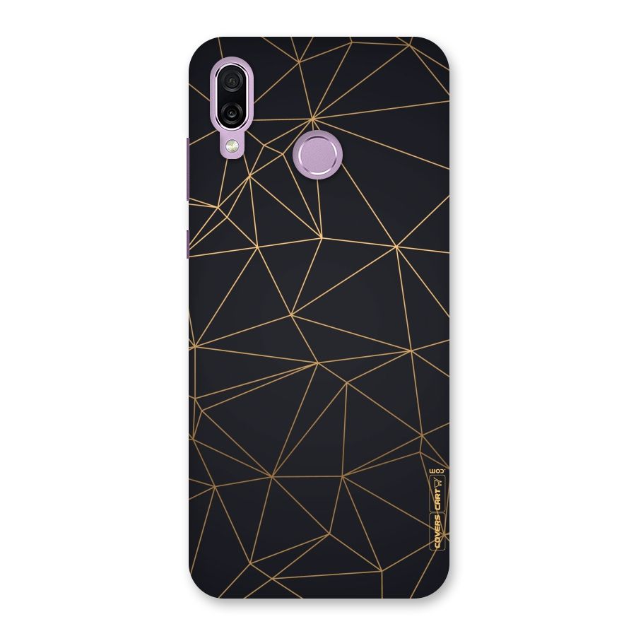 Black Golden Lines Back Case for Honor Play
