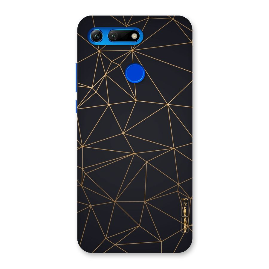 Black Golden Lines Back Case for Honor View 20