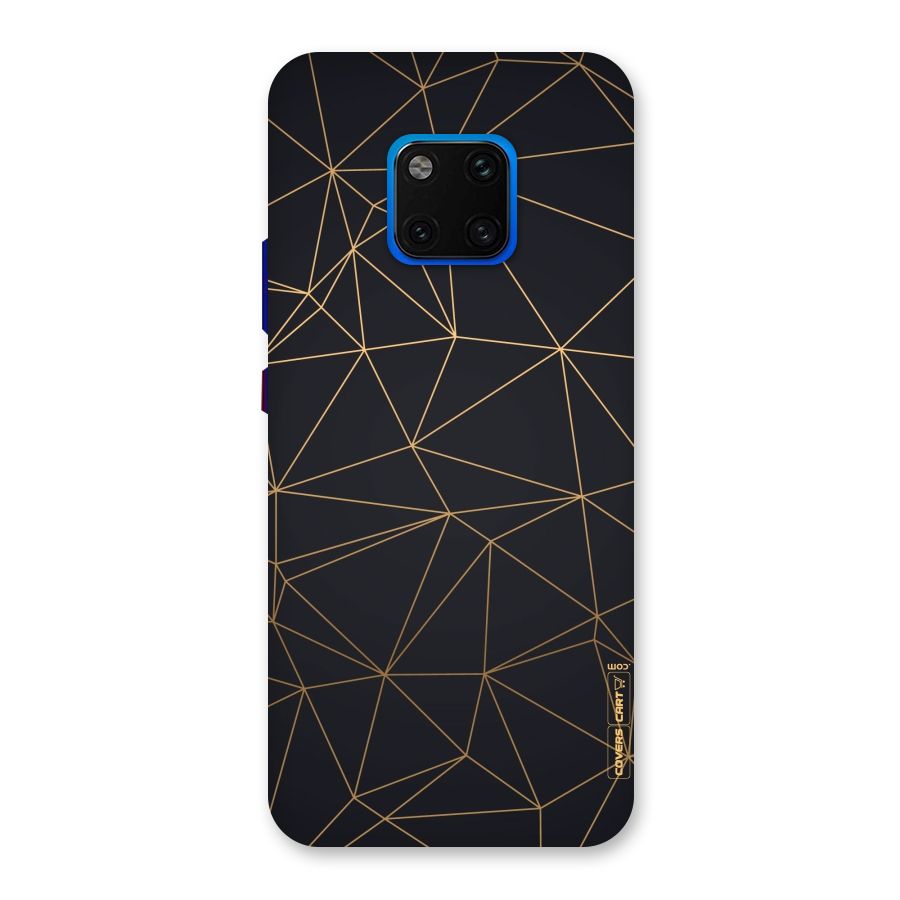 Black Golden Lines Back Case for Huawei Mate 20 Pro