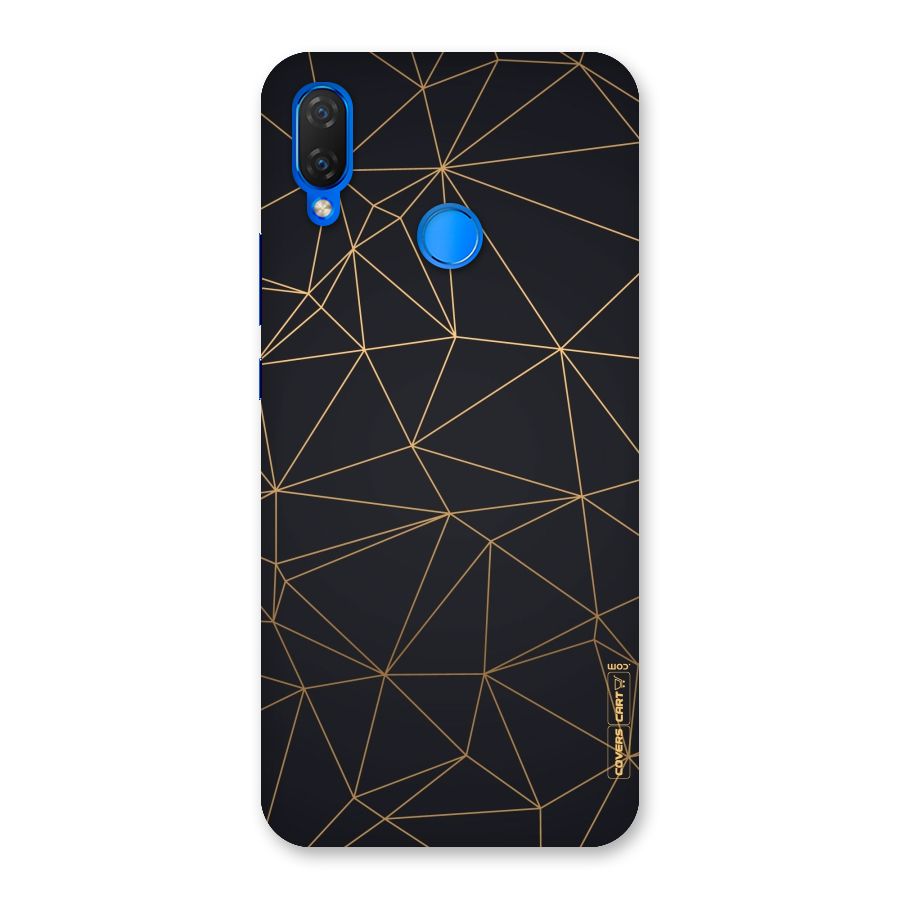 Black Golden Lines Back Case for Huawei P Smart+