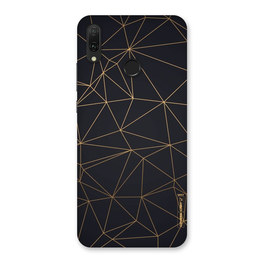 Black Golden Lines Back Case for Huawei Y9 (2019)