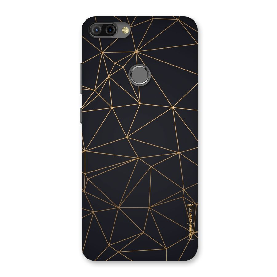 Black Golden Lines Back Case for Infinix Hot 6 Pro