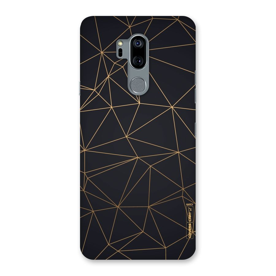 Black Golden Lines Back Case for LG G7