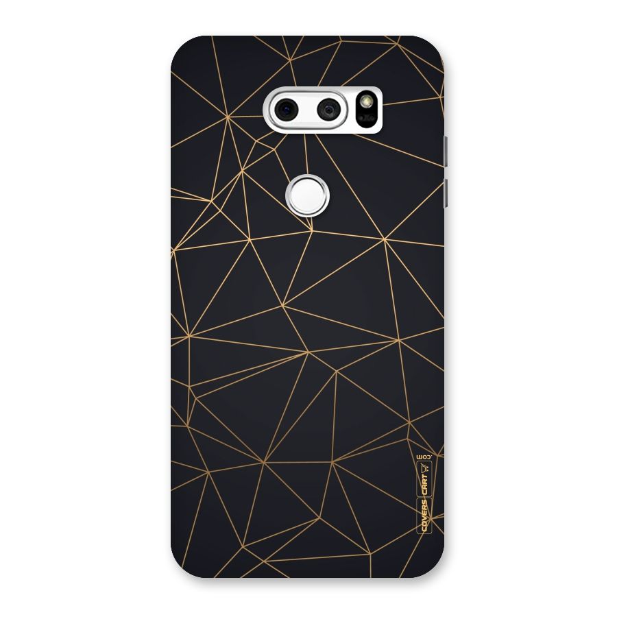 Black Golden Lines Back Case for LG V30
